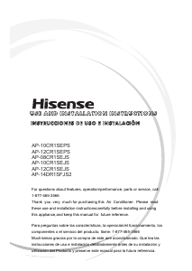 Manual de uso Hisense AP-10CR1SEJS Aire acondicionado