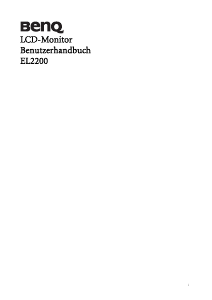Bedienungsanleitung BenQ EL2200 LCD monitor