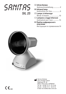 Manual Sanitas SIL 25 Infrared Lamp