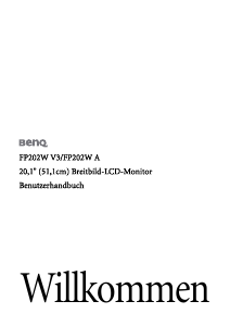 Bedienungsanleitung BenQ FP202W A LCD monitor
