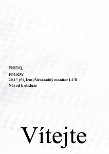 Manuál BenQ FP202W LCD monitor