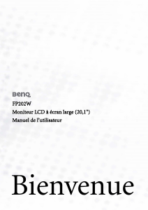 Mode d’emploi BenQ FP202W Moniteur LCD