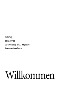 Bedienungsanleitung BenQ FP222W H LCD monitor