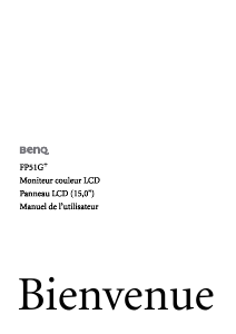 Mode d’emploi BenQ FP51G Moniteur LCD