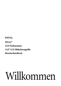 Bedienungsanleitung BenQ FP51G LCD monitor