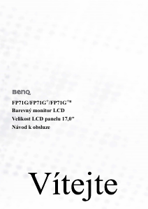 Manuál BenQ FP71G LCD monitor