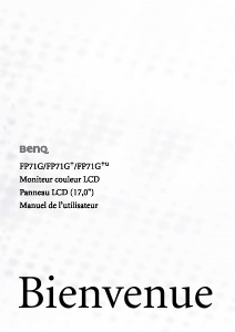 Mode d’emploi BenQ FP71G Moniteur LCD