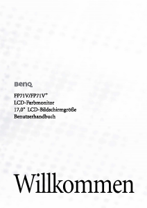 Bedienungsanleitung BenQ FP71V+ LCD monitor