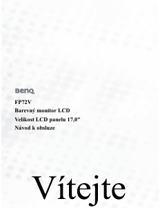Manuál BenQ FP72V LCD monitor