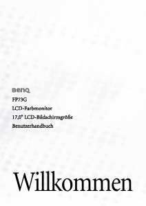 Bedienungsanleitung BenQ FP73G LCD monitor