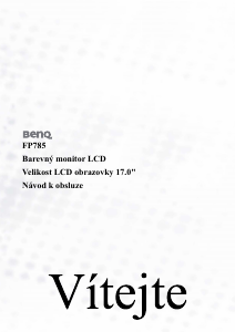 Manuál BenQ FP785 LCD monitor