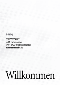 Bedienungsanleitung BenQ FP91V+ LCD monitor