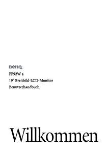 Bedienungsanleitung BenQ FP92W a LCD monitor