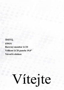 Manuál BenQ FP93V LCD monitor