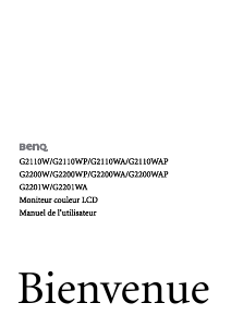 Mode d’emploi BenQ G2110W Moniteur LCD