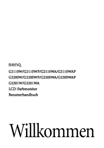 Bedienungsanleitung BenQ G2200W LCD monitor
