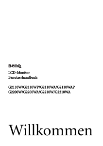 Bedienungsanleitung BenQ G2210W LCD monitor