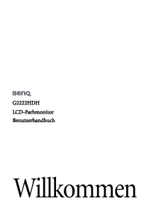 Bedienungsanleitung BenQ G2222HDH LCD monitor
