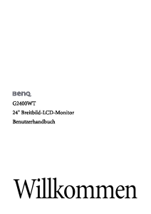 Bedienungsanleitung BenQ G2400WT LCD monitor