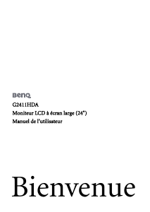 Mode d’emploi BenQ G2411HDA Moniteur LCD
