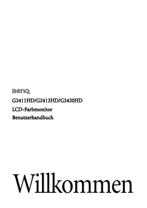 Bedienungsanleitung BenQ G2420HD LCD monitor