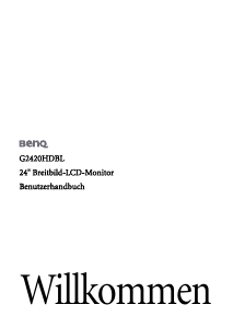 Bedienungsanleitung BenQ G2420HDBL LCD monitor