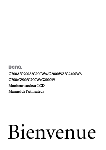 Mode d’emploi BenQ G700 Moniteur LCD
