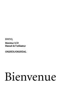 Mode d’emploi BenQ G922HDAL Moniteur LCD