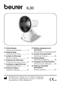 Manual Beurer IL 30 Lâmpada de infravermelhos
