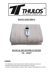 Mode d’emploi Thulos TH-EB407 Couverture électrique
