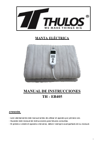 Manuale Thulos TH-EB405 Coprimaterasso elettrico