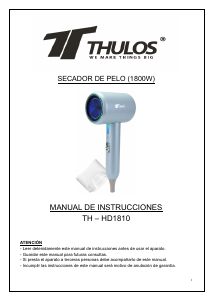 Manual de uso Thulos TH-HD1810 Secador de pelo