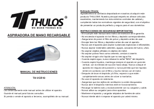 Bruksanvisning Thulos TH-VCR10 Handdammsugare