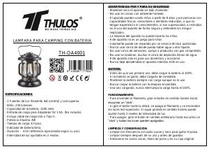 Handleiding Thulos TH-OA4001 Lamp