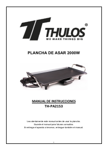 Manual de uso Thulos TH-PA2153 Parrilla de mesa