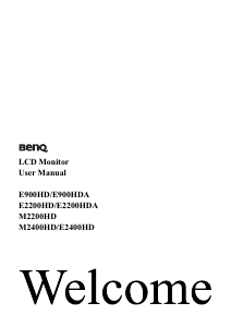 Manual BenQ M2200HD LCD Monitor
