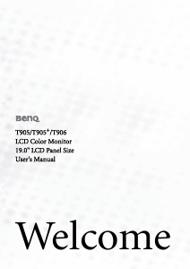 Manual BenQ T906 LCD Monitor