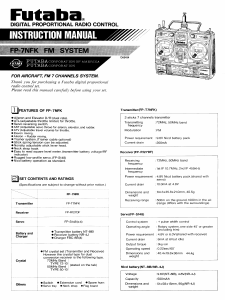 Manual Futaba FP-7NFK RC Controller