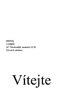 Manuál BenQ V2400W LCD monitor