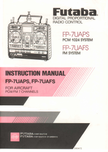 Handleiding Futaba FP-7UAFS RC Controller