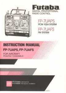 Handleiding Futaba FP-7UAPS RC Controller