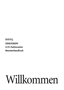 Bedienungsanleitung BenQ X900W LCD monitor