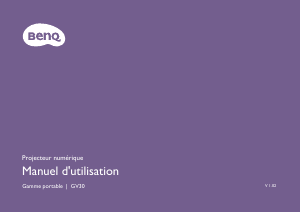 Mode d’emploi BenQ GV30 Projecteur