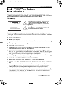 Bedienungsanleitung BenQ HT480W Projektor