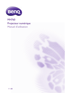 Mode d’emploi BenQ MH760 Projecteur