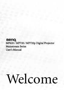 Handleiding BenQ MP720 Beamer