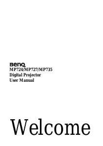 Handleiding BenQ MP724 Beamer
