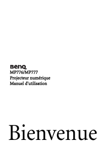 Mode d’emploi BenQ MP776 Projecteur