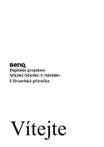 Manuál BenQ MS500 Projektor