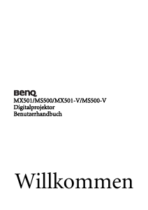 Bedienungsanleitung BenQ MS500 Projektor